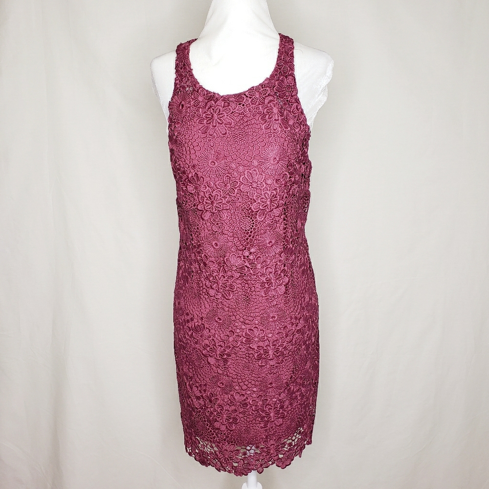 WAYF Maroon Sleeveless Racerback Lace Dress NWT!